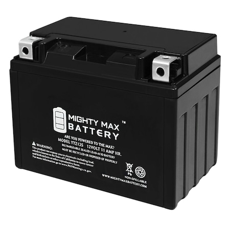 Mighty Max Battery Sealed Lead Acid Battery, 12 V, 11 AH, Nut and Bolt Terminal, SLA, AGM Chemistry YTZ12S18
